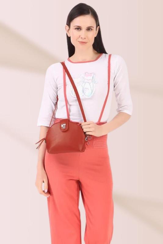 Brown Mini Sling Bag for Women - SaumyasStore