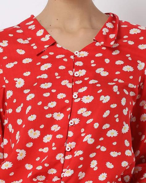 Striped Shirt with Mandarin Collar