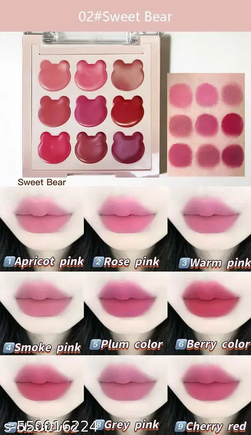 Cappuvini Matte Lipstick Palette | 2 Lipstick Palettes with 18 Total Shades | Nude Brown Pink Red Tones / Soft Pastel to Bold Tones | Korean Kawaii Aesthetic For Women and Teens | Smudge-Proof Lip Tint | Long-Lasting Waterproof Formula