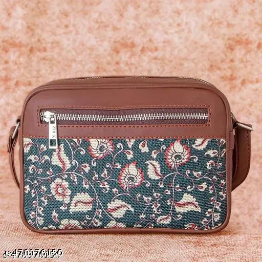 Zouk Chittoor Blue Kalamkari Sling Bag