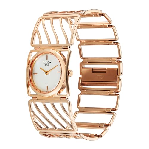 Titan Raga Ethereal Quartz White Rectangular Dial Women's Watch | Stainless Steel Strap Material | Watches for Man | Watches for Men Analog - 2769WM01