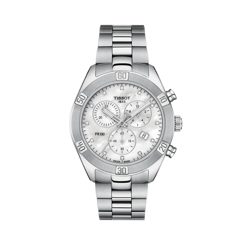 Tissot PR 100 Mother of Pearl Chronograph Women's Watch T1019171111600