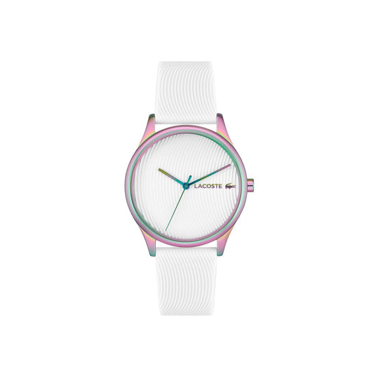 Lacoste Falda Qtz Basic White Round Dial Women's Watch|Silicone Material|Multi Color Band - 2001353