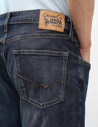 U.S. Polo Assn. Denim Co. Men's Harold Slim Straight Fit Blue Jeans (UDJEN1884_Blue_40)