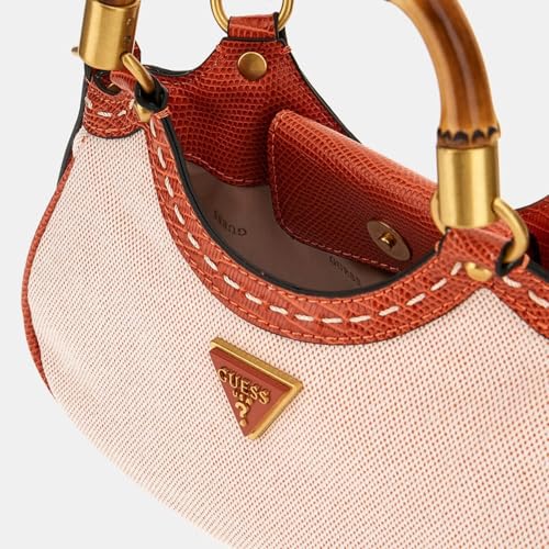 Guess Printed Orange Women Handbag