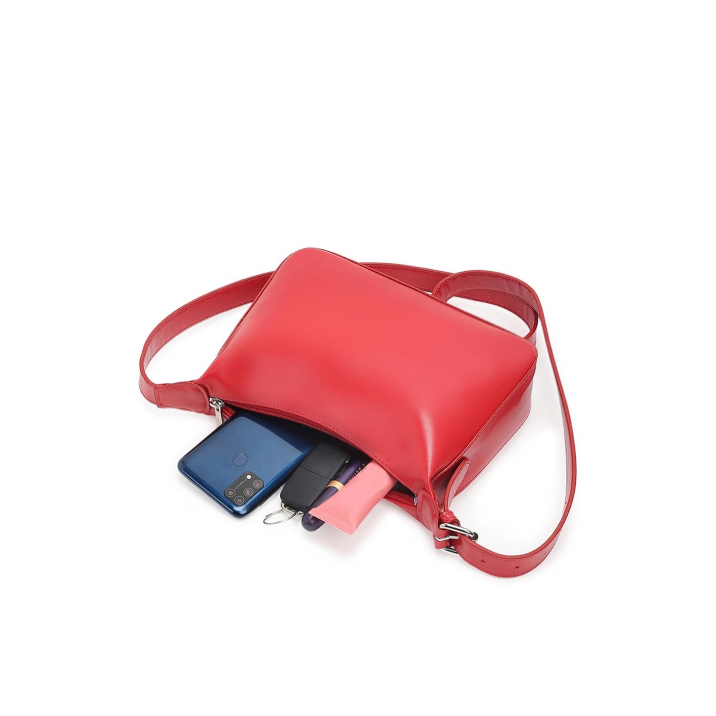 Fastrack Solid Sling Bag for Women, Girls and Ladies | Has Unique Buckle Sling Strap
