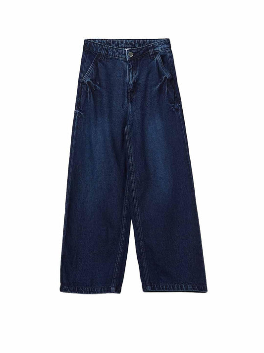 Max Girl's Relaxed Jeans (M25EFD07A_Dark Blue