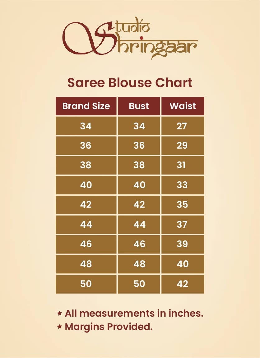 Studio Shringaar Women's Polyester Elbow Length Sleeves Bandhani Print Saree Blouse (Green, 34)