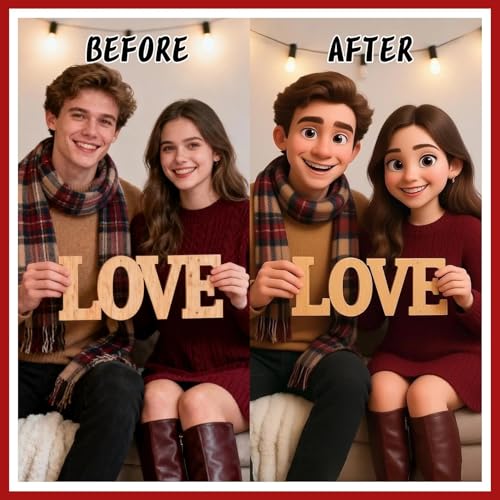 CRAFTY MARVELS Personalized Photo Lamp, Night Light Plaque,Couple, Anniversary, Christmas Gift, Custom Led Night Light, Gift for Her Him Family Friends, 5x7 inch
