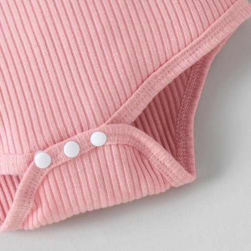 Hopscotch Baby Girls Textured Print Full Sleeves Pink Pant set For Ages (9-12 Months)