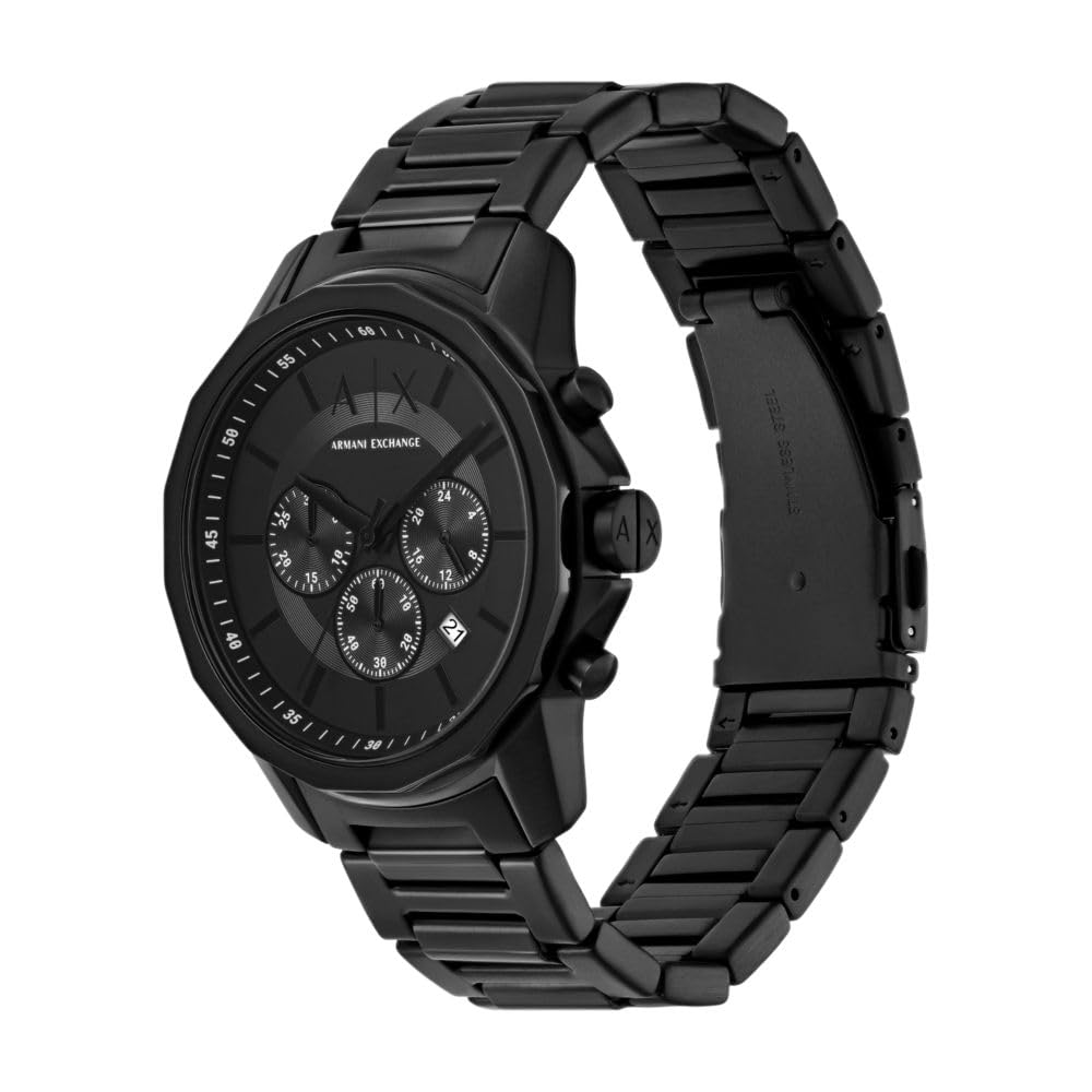 Armani Exchange Analog Black Dial Men's Stainless Steel Watch-AX7163Set