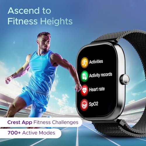 boAt Newly Launched Wave Sigma 3 w/Turn-by-Turn Navigation, 2.01" HD Display, BT Calling, Crest+ OS, QR Tray, Watch Face Studio, Coins, Emergency SOS Smart Watch for Men & Women(Metal Black)