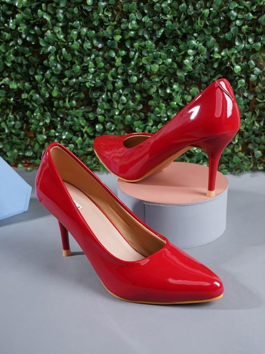 ELLE Women Shoes, Red, UK-5