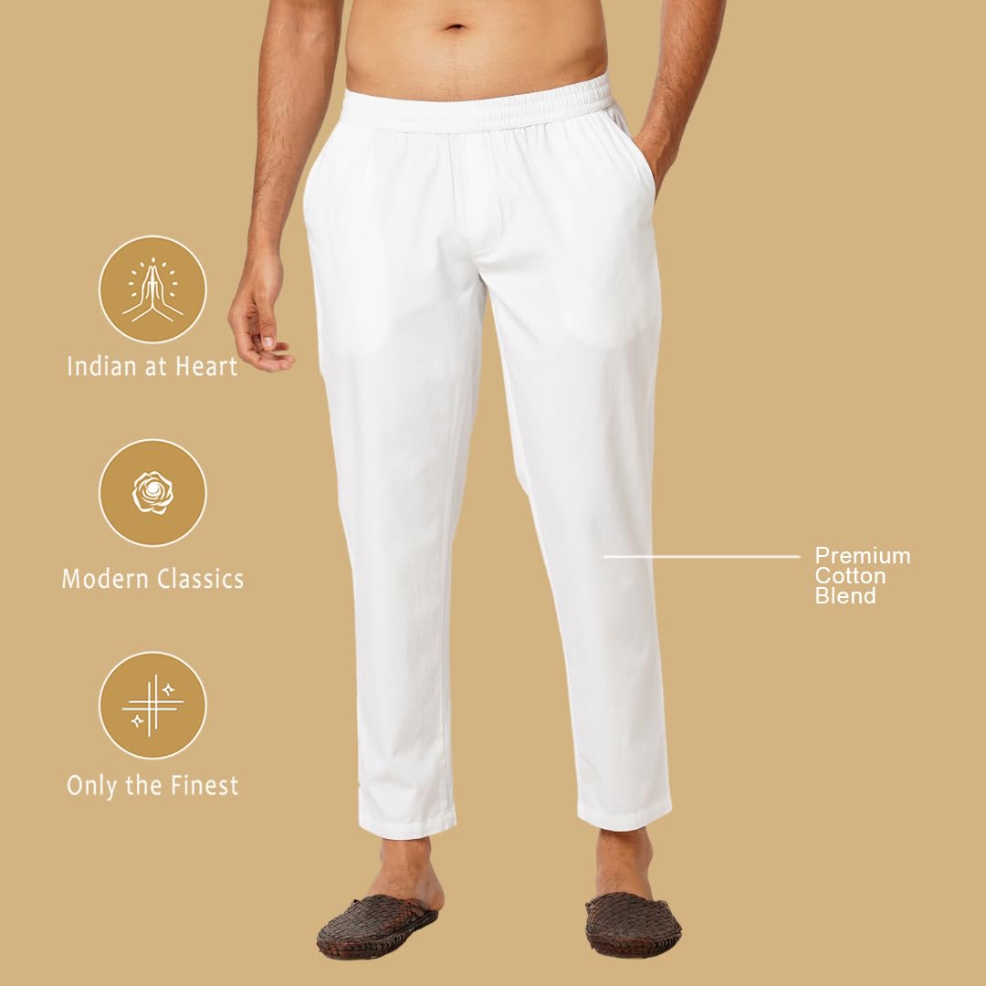MARKRICH Men's Regular Fit Pure Cotton Solid Pyjama | Elastic Waistband Casual Pajama with Side Pockets | Feel good Cotton Men Pyjama | Newly Launched Solid Pyjama |Everyday Wear for Comfort & Style