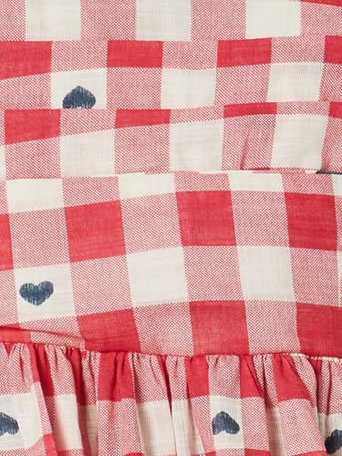 Max Women Checked Midi Dress(White_XS)