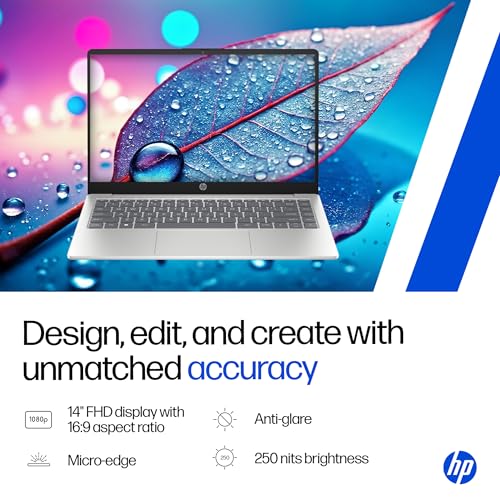 HP 14 Smartchoice, Intel Core Ultra 5 125H 12 TOPS, 24GB DDR5 (Upgradeable) 1TB SSD, Anti-Glare, FHD, 14''/35.6cm,Win11, M365*Office24, Silver, 1.4kg, ep1180tu, FHD Camera w/Shutter, Backlit AI Laptop