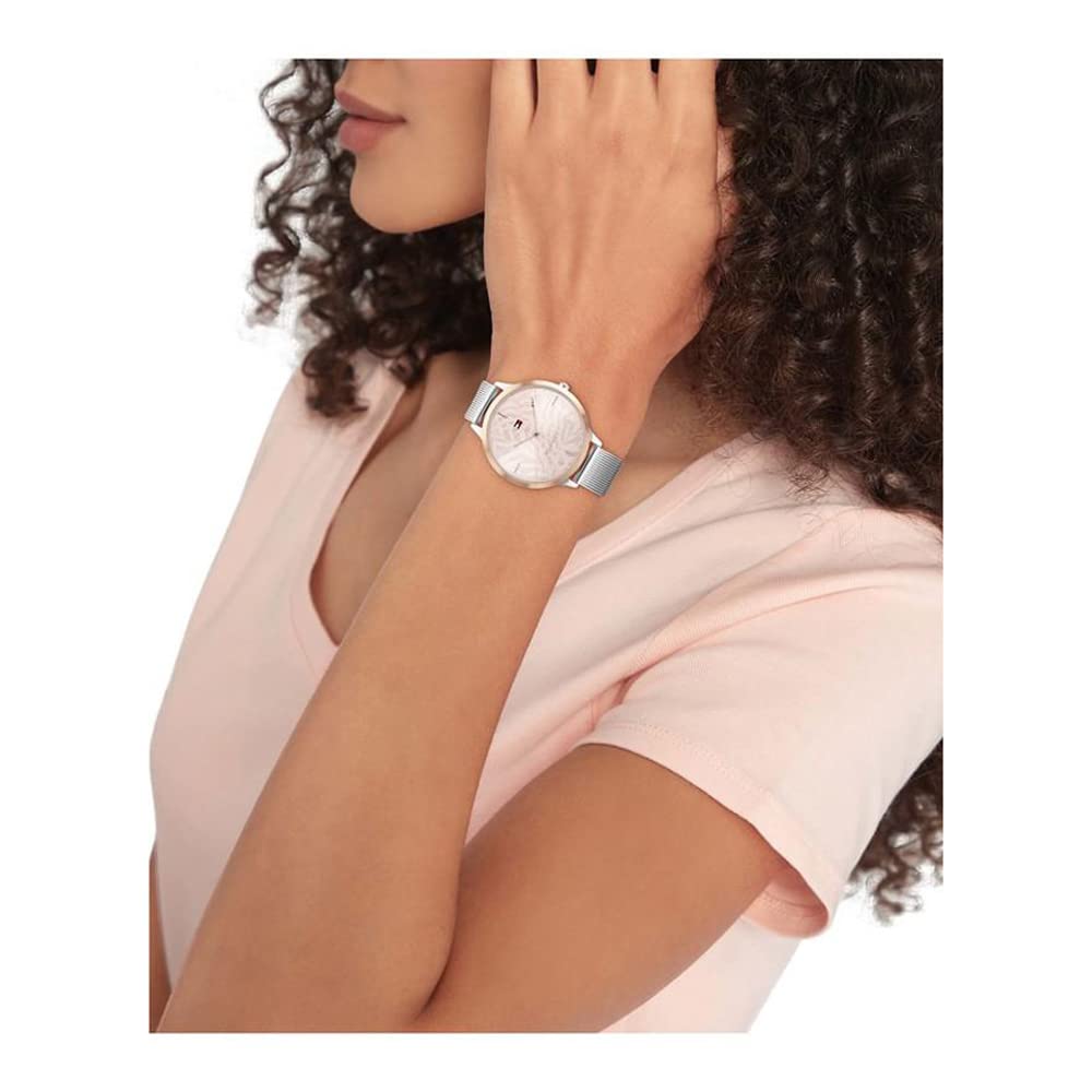 Tommy Hilfiger Quartz Analog Golden Dial Stainless Steel Strap Watch for Women-TH1782497