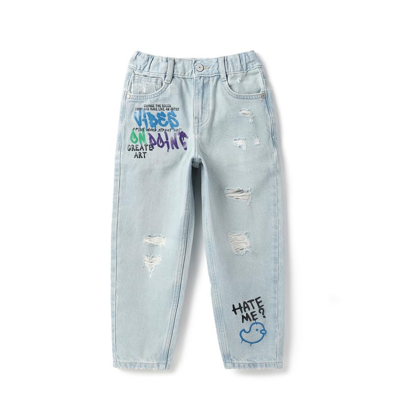 United Colors of Benetton Solid Slouchy Fit Grafitti Vibe Denim Jeans