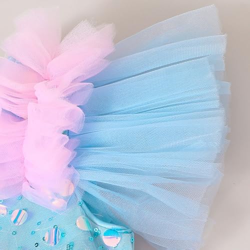 Hopscotch Girls Pink Short Sleeves Sequined Ruffle Party Dress for Age (12-18 Months)