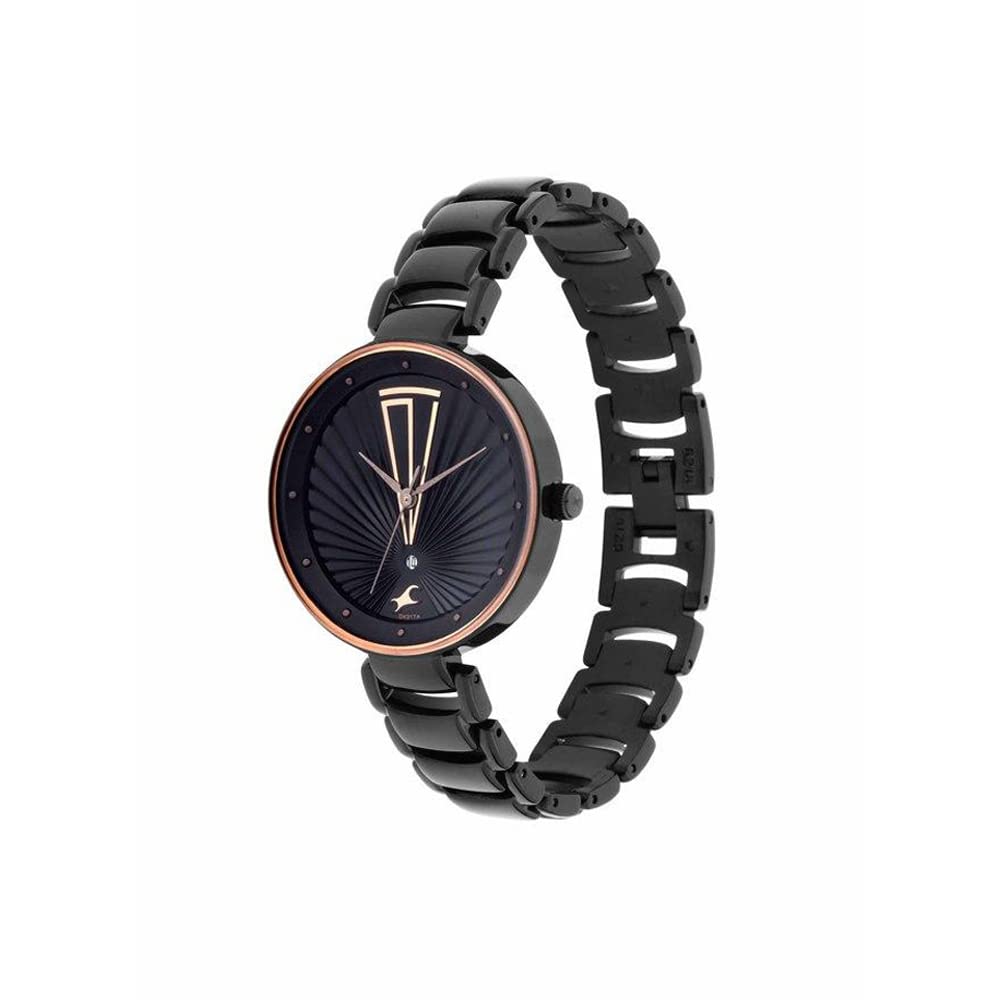 Fastrack Ruffles Analog Black Dial Women's Watch-6216NM01/NP6216NM01