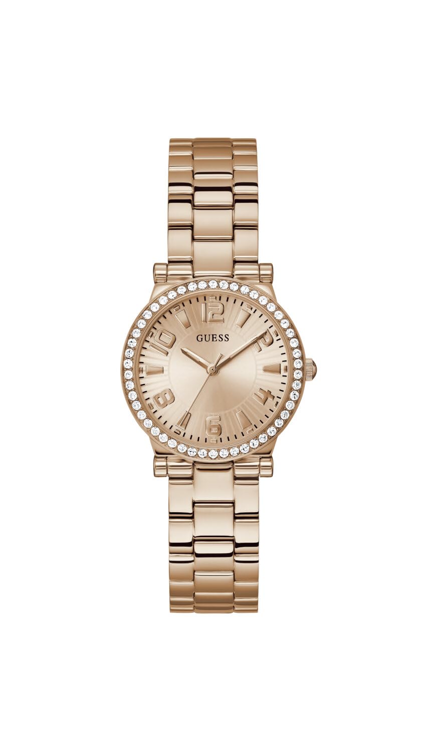 GUESS Stainless Steel Analog Rose Gold Dial Women's Watch-Gw0686L3, Band Color-Rose Gold