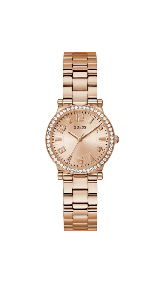 GUESS Stainless Steel Analog Rose Gold Dial Women's Watch-Gw0686L3, Band Color-Rose Gold
