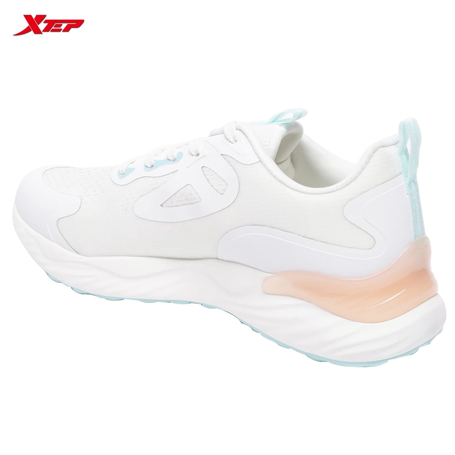 XTEP Women's White Green Bubble Foam Sports Running Shoes (3 UK) - SaumyasStore