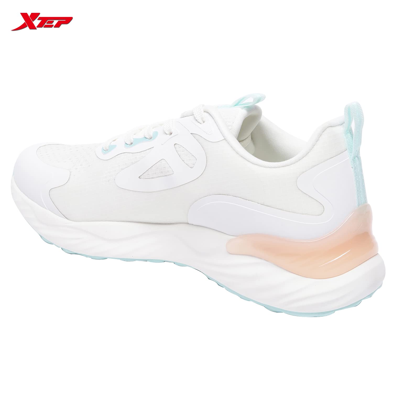 XTEP Women's White Green Bubble Foam Sports Running Shoes (3 UK) - SaumyasStore