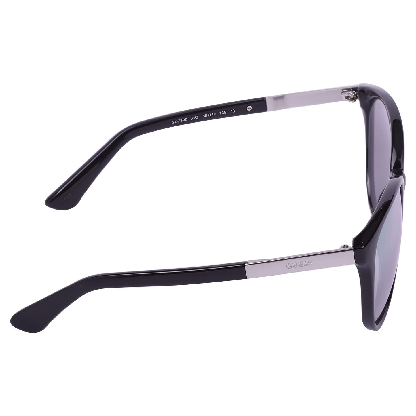 GUESS Mirrored Cat Eye Women's Sunglasses 7390 01C|58|Silver Color Lens
