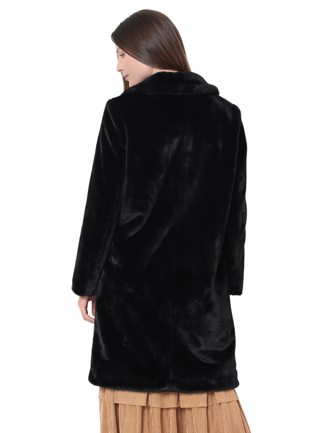 Vero Moda Women's Relaxed Fit Black Coat