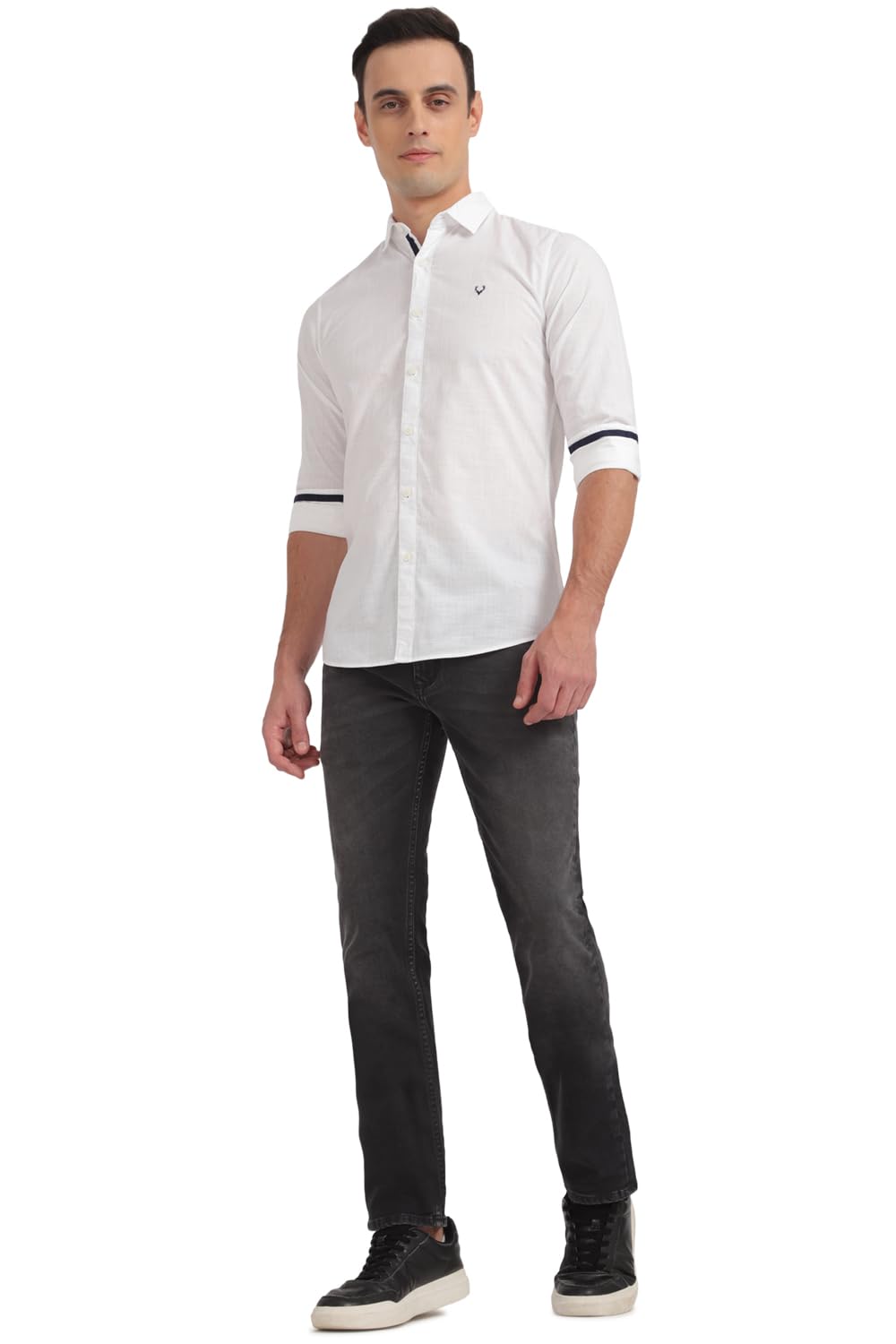 Allen Solly Men's Slim Fit Shirt (ASSFWMOFO48848_White_42)
