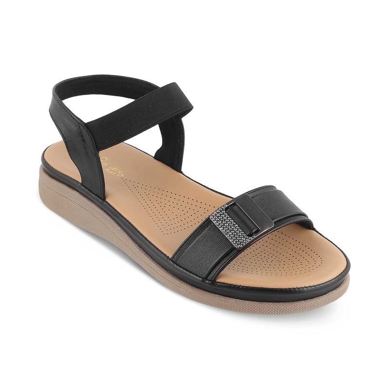 tresmode 239-STEPI BLACK SMART CASUAL FLATS EU/38 UK/5