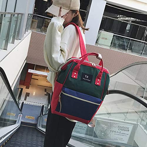 TYPIFY Women Fashion Casual Bag Nylon Shoulder Bag Oxford Clip Handbag Nylon Zipper (Pink)