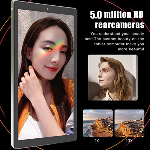 Zopsc 10.1in Tablet for Android5.1-2.4/5G Talkable Smart Tablet 1 16GB 1920 1200 0.3 2MP MT6592 Octa Core 3000mAh 100 240V Green