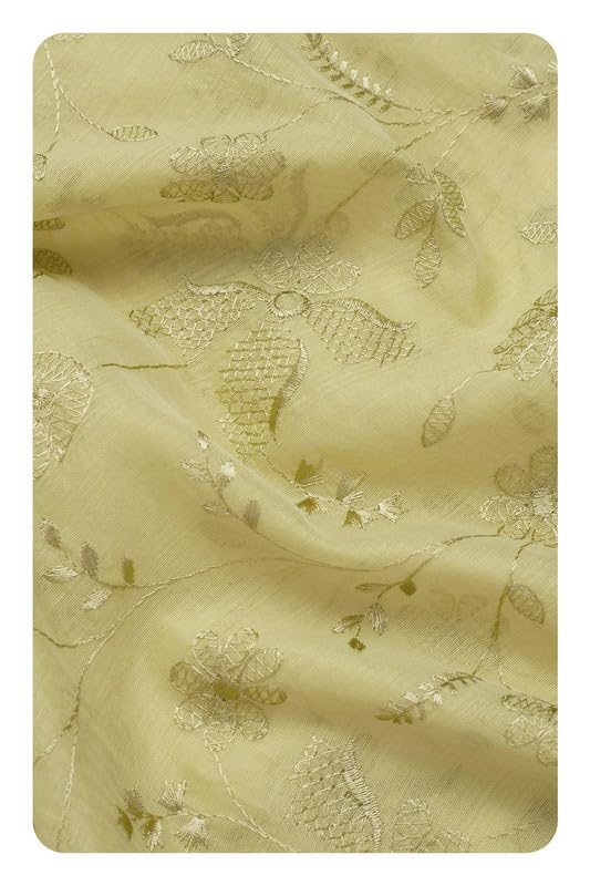 Soch Womens Light Green Polyester Embroidered Dupatta