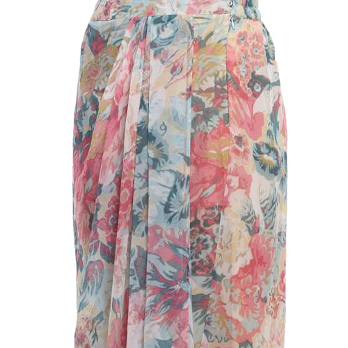 BIBA Women's Multicolor Georgette Straight Lehenga Set (SKDBOLD9785-AW24 XL)