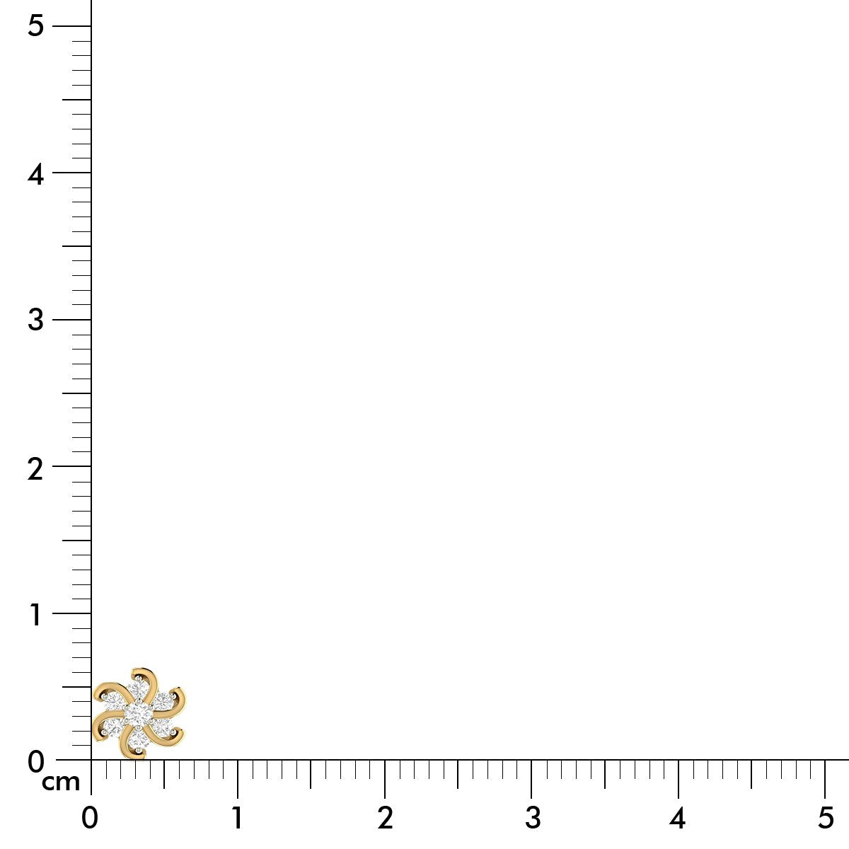 PC Jeweller The Aquila 18Kt Yellow Gold & Diamond Earring For Women