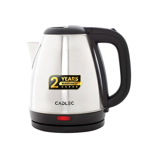 Cadlec Aquanix 1.8 Litre Electric Kettle with Stainless Steel Body | Automatic Cut-Off | Cool-Touch Handle & Lid | Multi-Use for Tea, Coffee, Noodles | 1500W | 2-Year Warranty