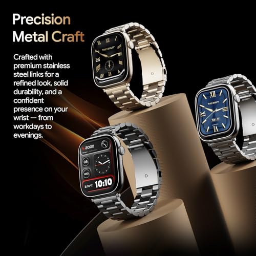 Fire-Boltt Ninja X Ring Smart Watch 1.96" Always On Display Bluetooth Calling, Voice Assistant, SpO2 & Heart Rate, 120+ Sports Modes, IP67 Waterproof Smartwatch for Men & Women - Champagne