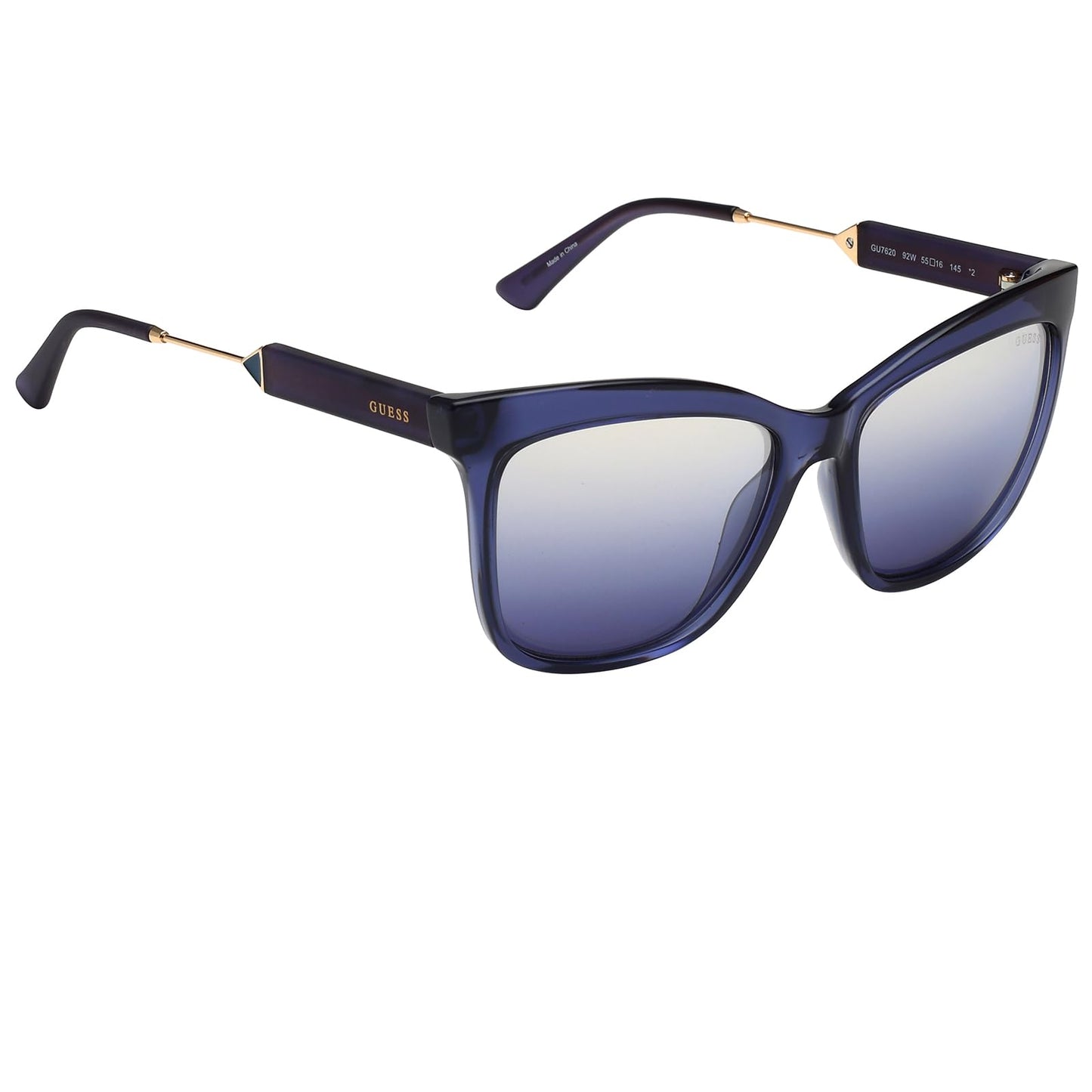 Guess UV Protected Blue Geometric Full rim Sunglasses for Women - GU7620 55 92W