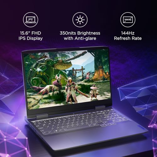 Lenovo LOQ 12th Gen Intel Core i5-12450H 15.6" (39.6cm) FHD IPS 144Hz 350Nits Gaming Laptop (16GB/512GB SSD/Win 11/NVIDIA RTX 3050 6GB/3 Month Game Pass/MSO21/1Yr ADP Free/Grey/2.4Kg), 82XV00F5IN