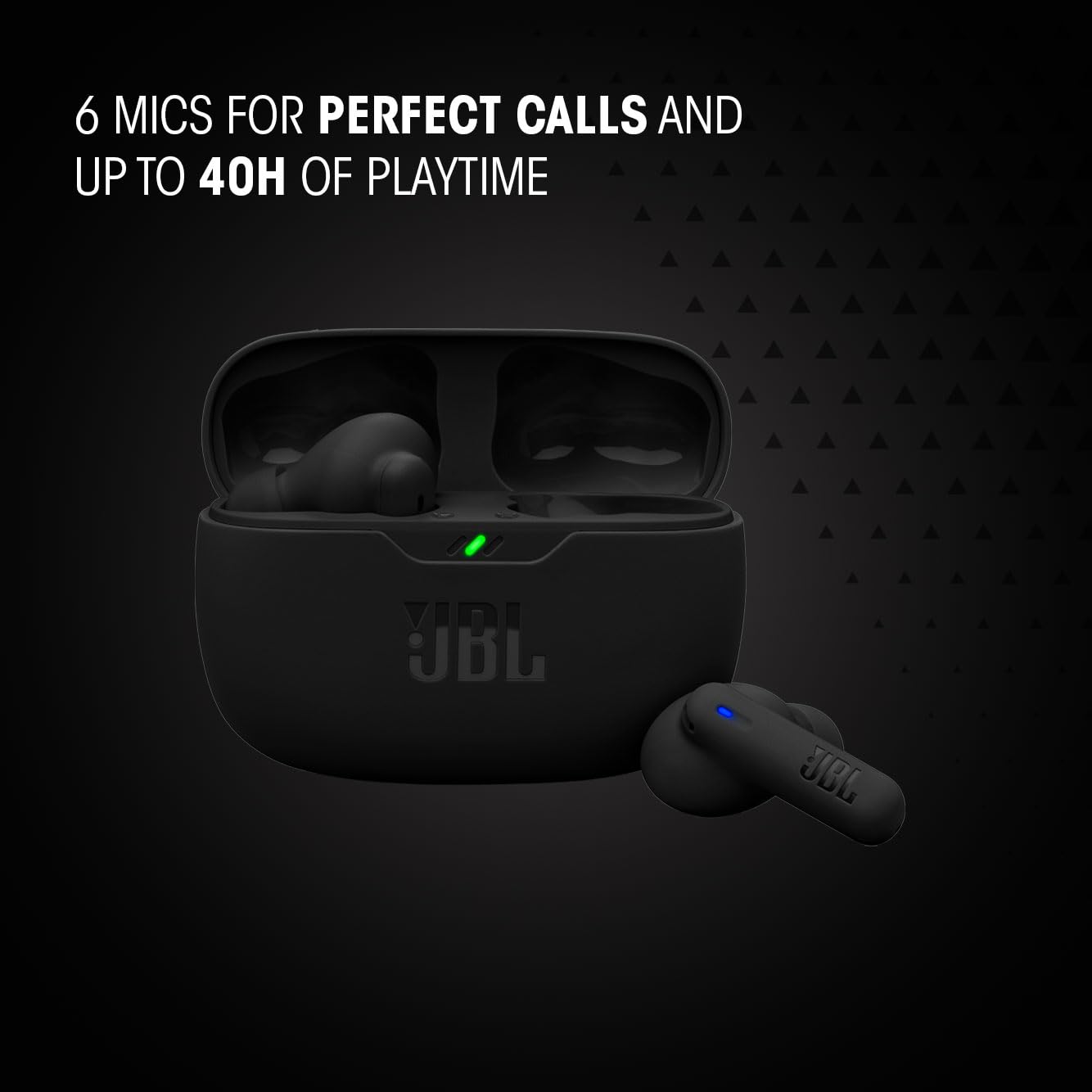 JBL Wave Beam 2 Ear Buds Wireless BluetoothV5.3, Active Noise Cancellation Earbuds,Multi Connect, App for Customized Extra Bass Eq, Relax Mode,Speed Charge, 40H Playback, Fast Pair, 4 Mics,IP54(Blue)