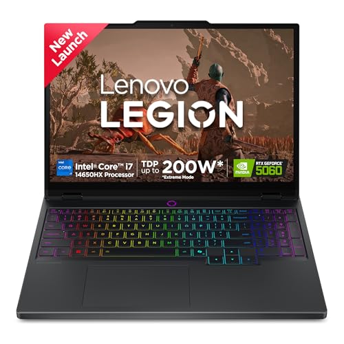 Lenovo Legion Pro 5 2025 Intel Core i7-14650HX| NVIDIA RTX 5060 8GB (32GB RAM/1TB SSD/WQXGA IPS/240Hz/16(40.64cm)/Windows 11/Office 2024+AI Now/Black/2.4Kg), 83NN0046IN AI Powered Gaming Laptop