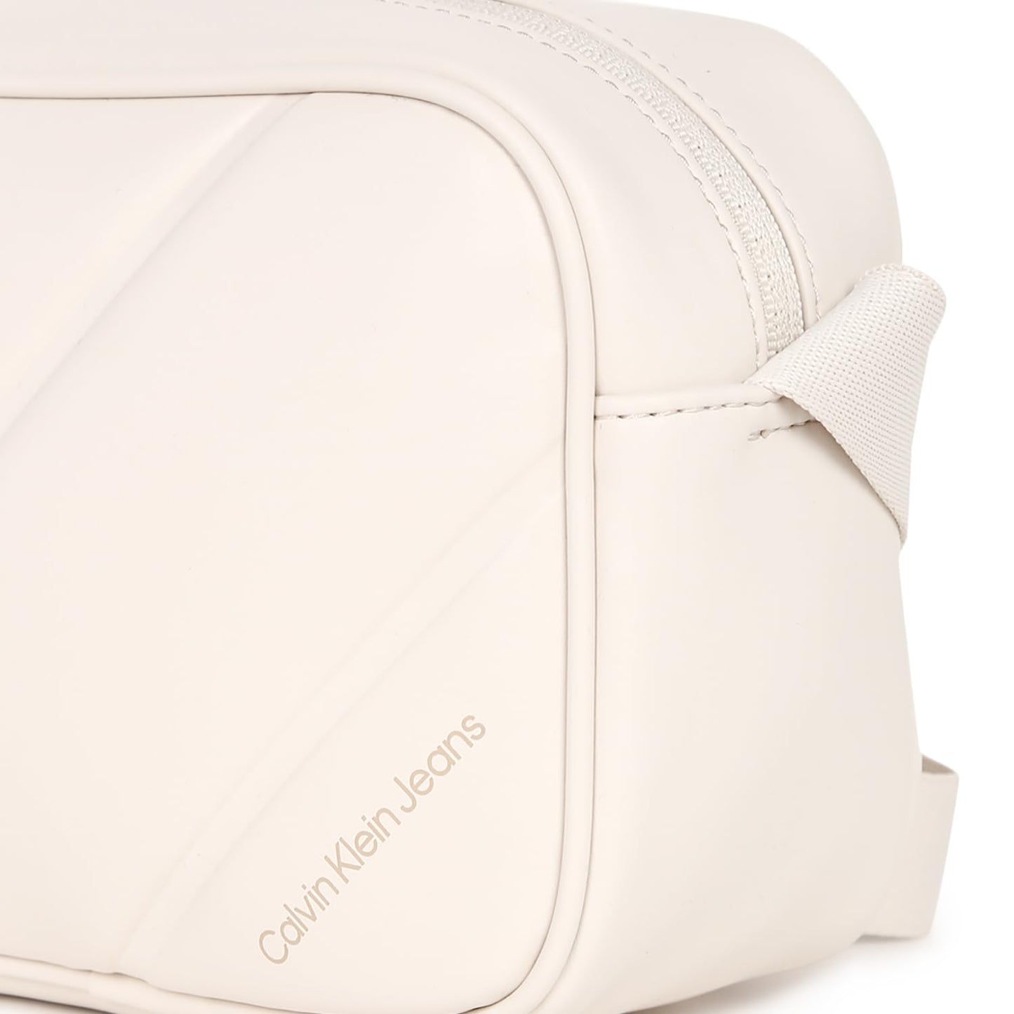 Calvin Klein Women's PU Solid Beige Camera Bag