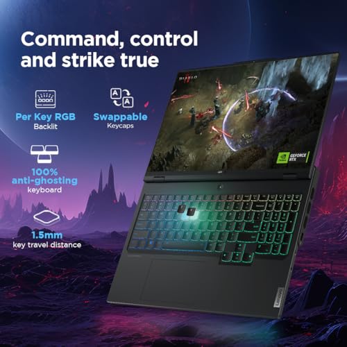Lenovo Legion Pro 7 Intel Core i9-14900HX 16" (40.6cm) WQXGA IPS 500Nits 240Hz Gaming Laptop (32GB/1TB SSD/Win 11/Office 21/NVIDIA RTX 4080 12GB/100% DCI-P3/3mon Xbox Game Pass/Black/2.6Kg),83DE001HIN