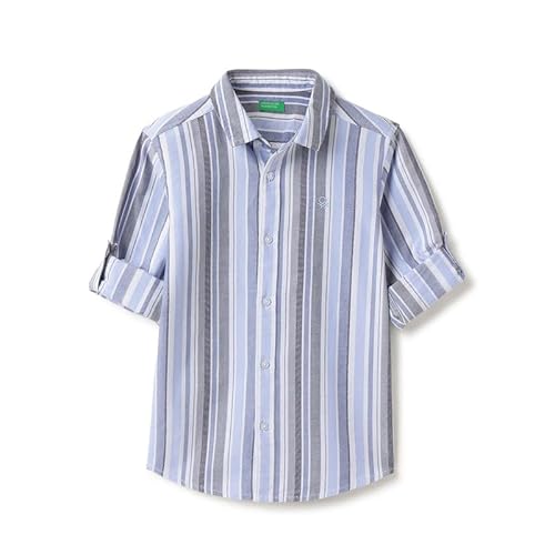United Colors of Benetton Regular Fit Spread Collar Stripes Shirt