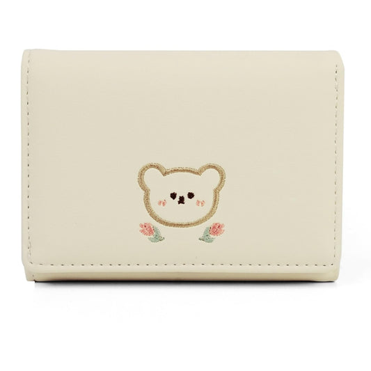 INOVERA (LABEL) Trifold Wallets for Girls, Women - Faux Leather Mini Credit Cards, Cash Holder Wallet - Small Pocket Purse (White)
