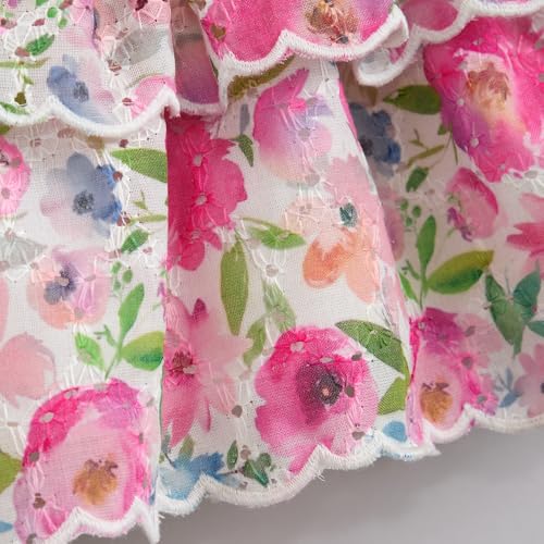 Hopscotch Girls Sleeveless Pink Floral Print Skirt Set For Ages (4-5 Years)