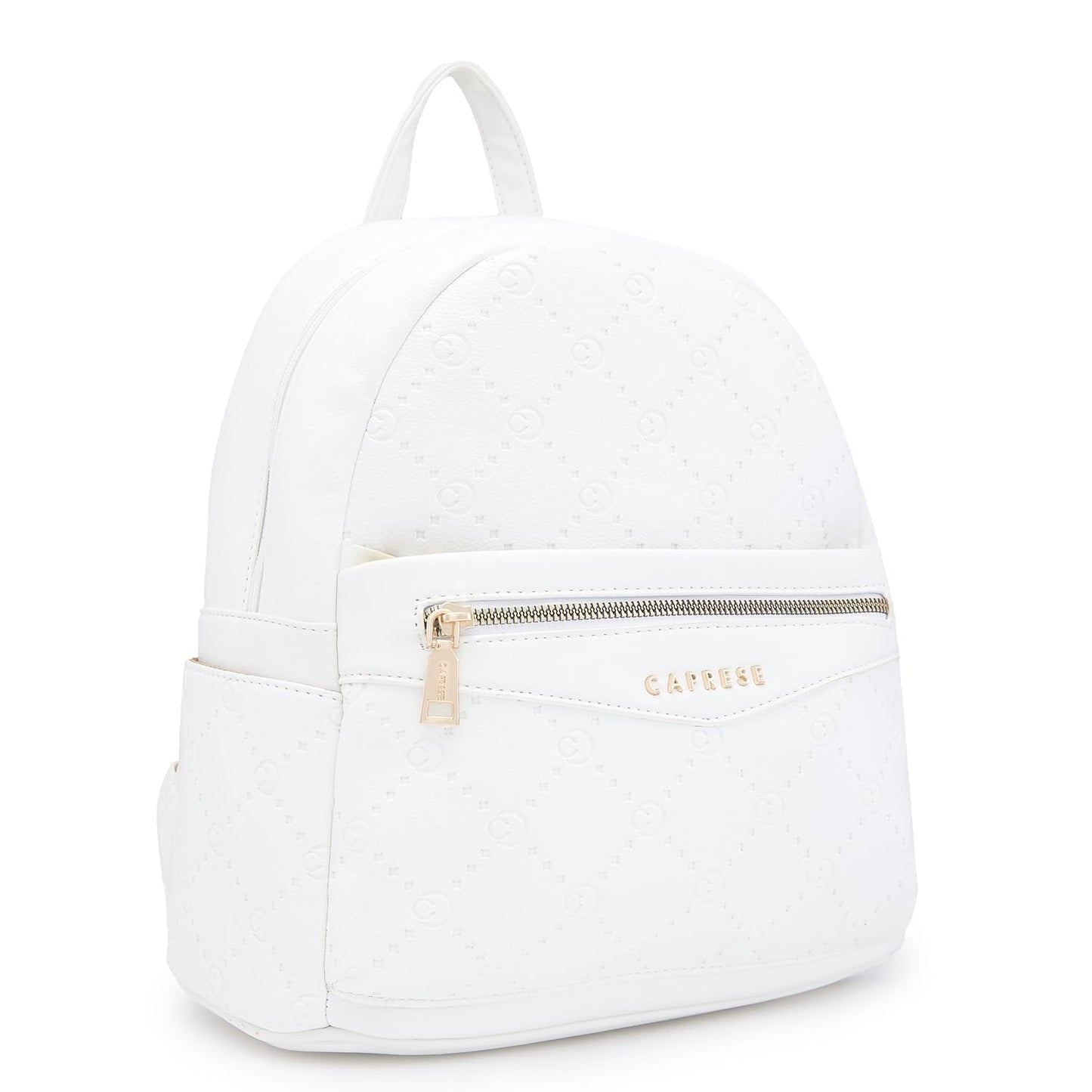 Caprese Brianna Fashion Backpack for Women (Medium, White)