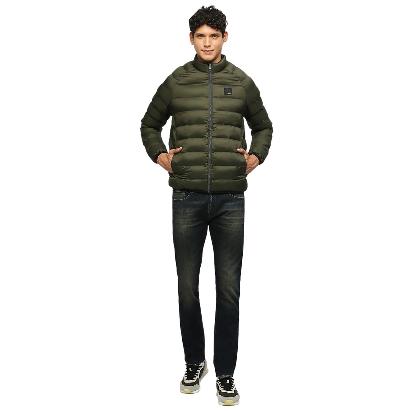 Pepe Jeans Men's A-Line Coat (PM402934_Olive Green